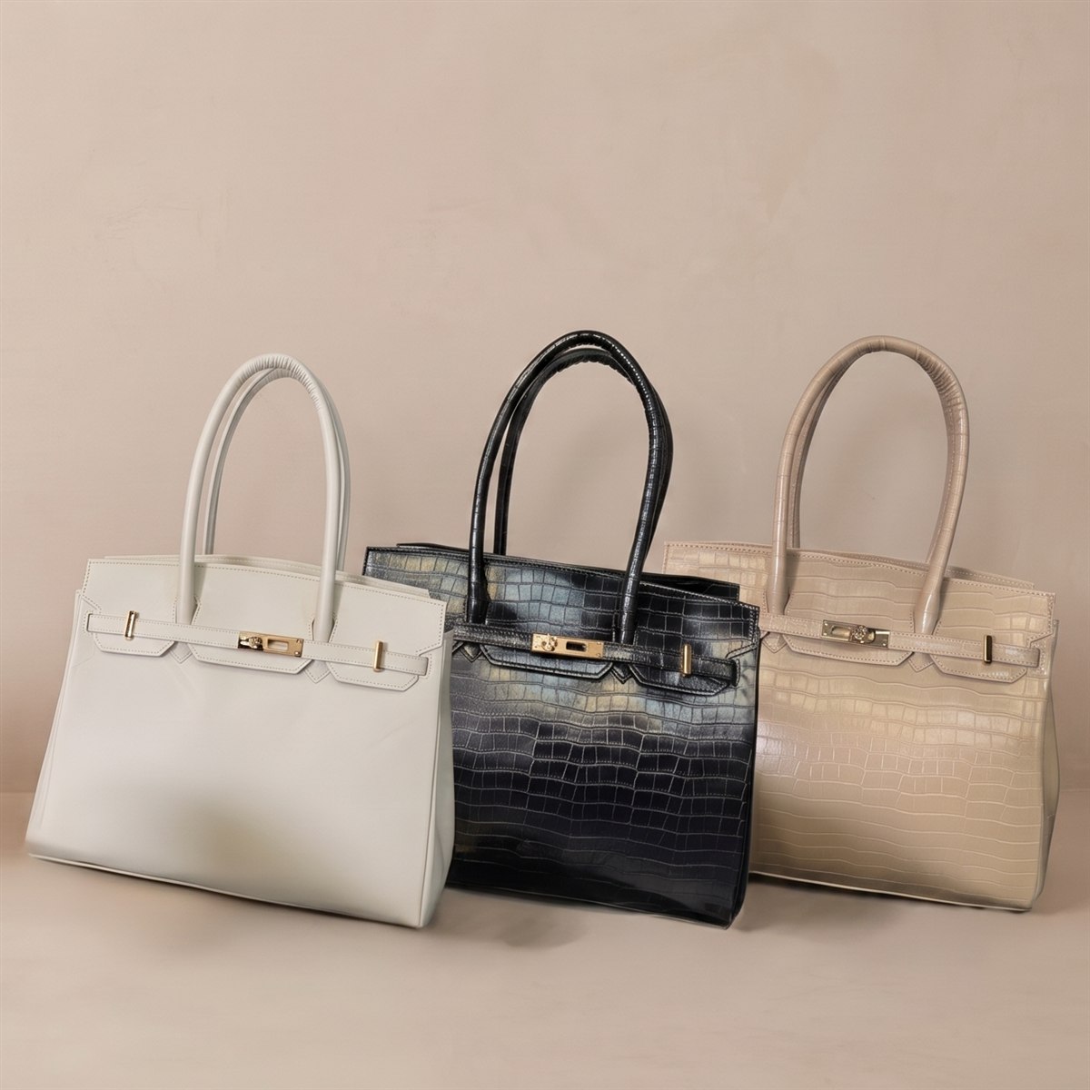 Bolsas con efecto piel de cocodrilo