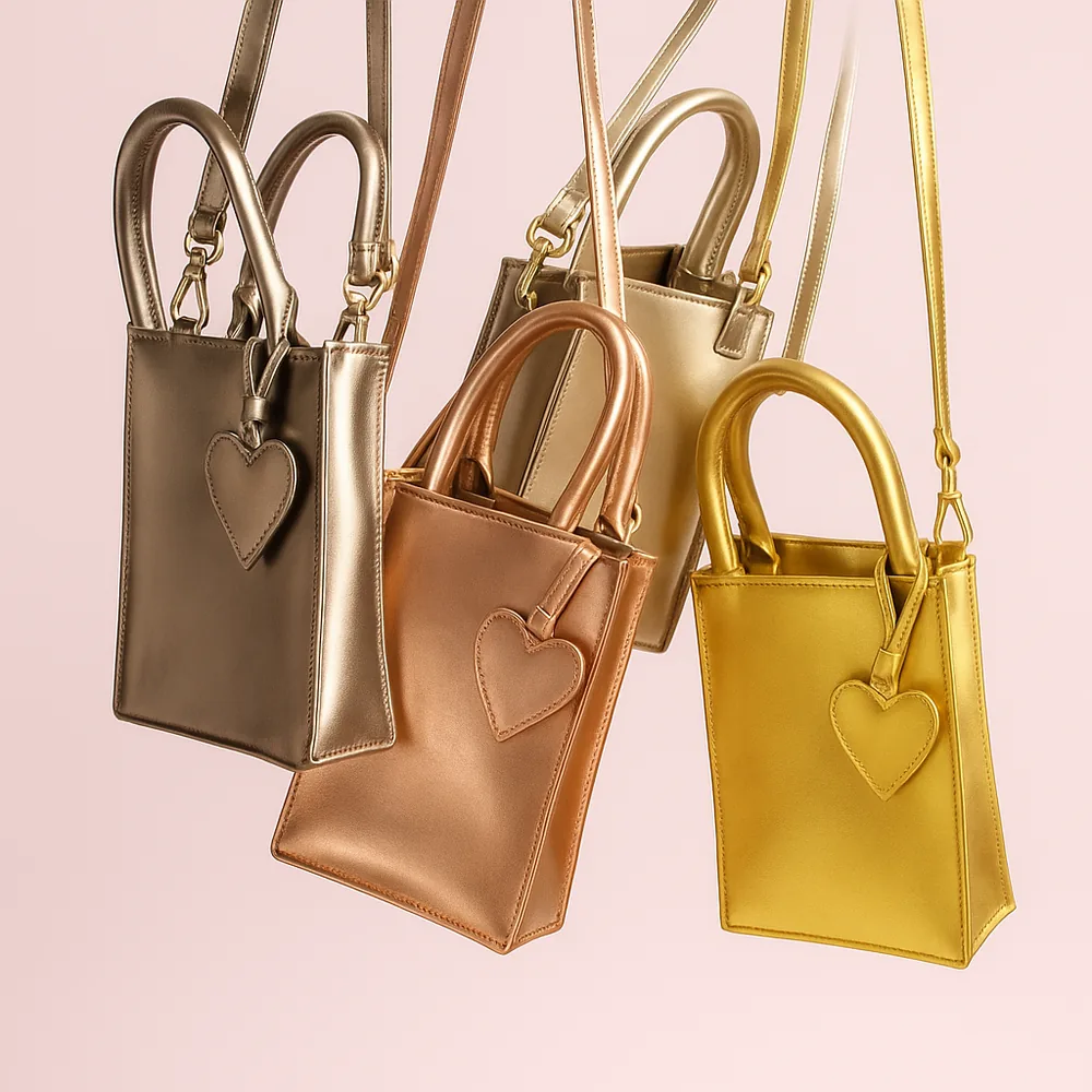Afrodita — bolsa personalizada con letras metálicas