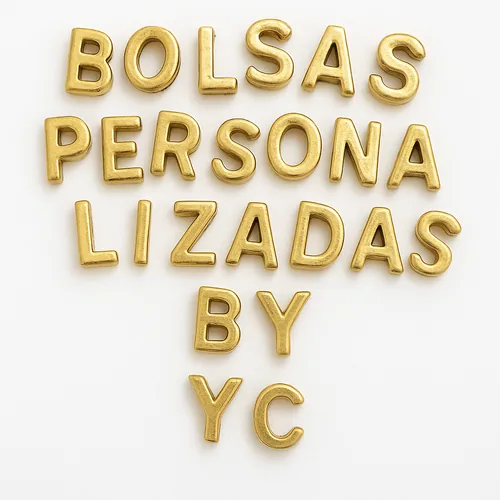Bolsa Letras extra personalizada con letras metálicas