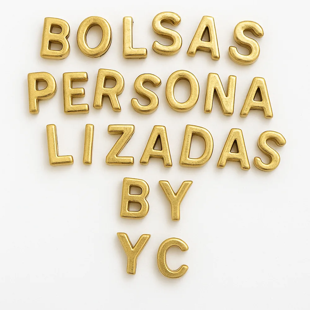 Letras extra — bolsa personalizada con letras metálicas