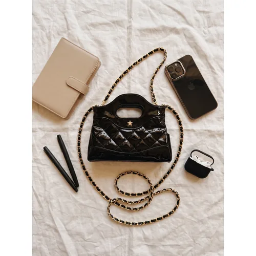 Bolsa Theia Nano personalizada con letras metálicas